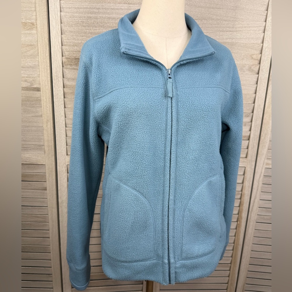 MERONA Full Zip Fleece Jacket Dusty Blue-Large